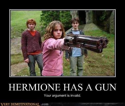 hermione has a gun
